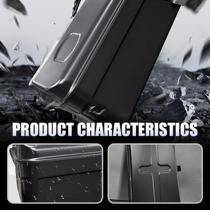 Heavy-Duty Metal Toolbox with Handle