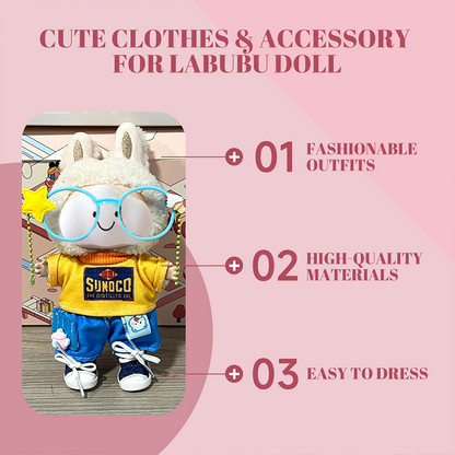 Cute Clothes & Accessory for Labubu Doll