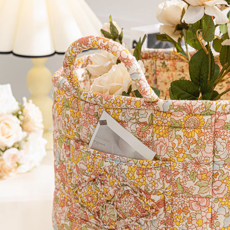 ✨2026 Hot Sale 50%OFF⌛Portable Floral Fabric Storage Basket