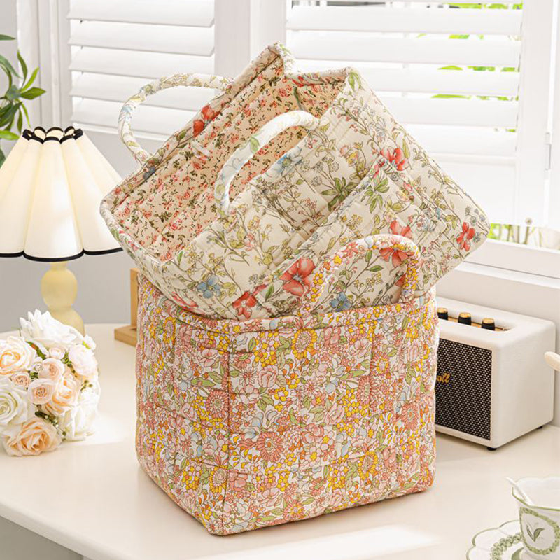 ✨2026 Hot Sale 50%OFF⌛Portable Floral Fabric Storage Basket