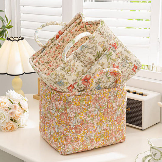 ✨2026 Hot Sale 50%OFF⌛Portable Floral Fabric Storage Basket