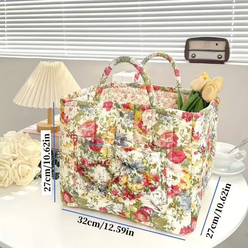 ✨2026 Hot Sale 50%OFF⌛Portable Floral Fabric Storage Basket