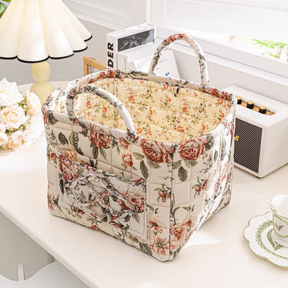 ✨2026 Hot Sale 50%OFF⌛Portable Floral Fabric Storage Basket