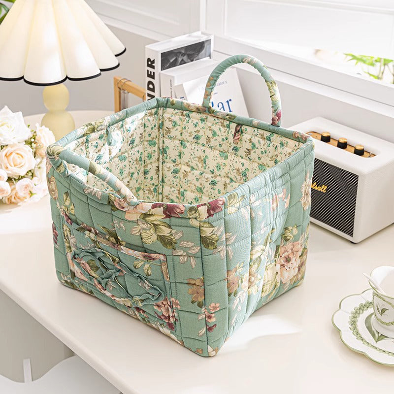 ✨2026 Hot Sale 50%OFF⌛Portable Floral Fabric Storage Basket