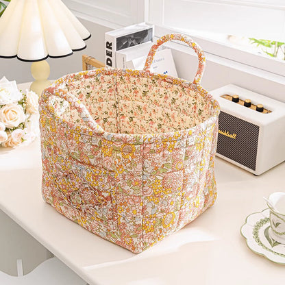 ✨2026 Hot Sale 50%OFF⌛Portable Floral Fabric Storage Basket