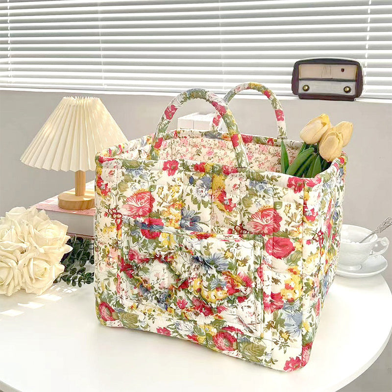 ✨2026 Hot Sale 50%OFF⌛Portable Floral Fabric Storage Basket