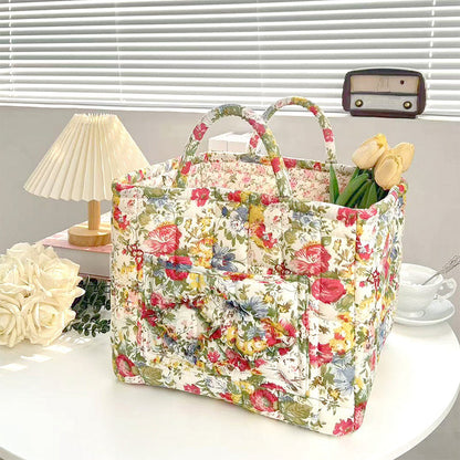 ✨2026 Hot Sale 50%OFF⌛Portable Floral Fabric Storage Basket