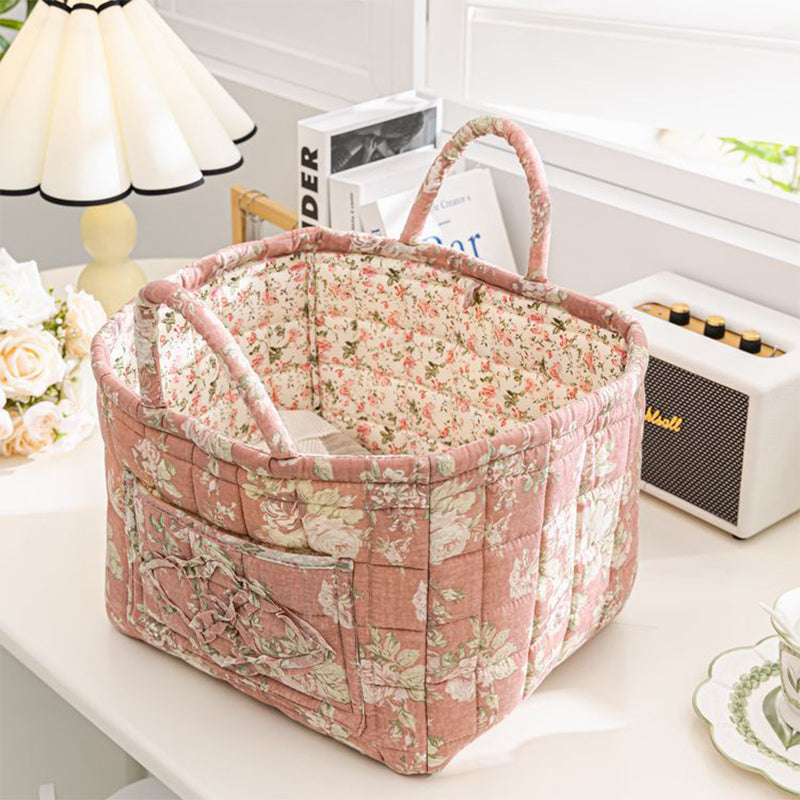 ✨2026 Hot Sale 50%OFF⌛Portable Floral Fabric Storage Basket