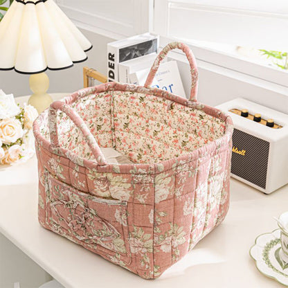 ✨2026 Hot Sale 50%OFF⌛Portable Floral Fabric Storage Basket