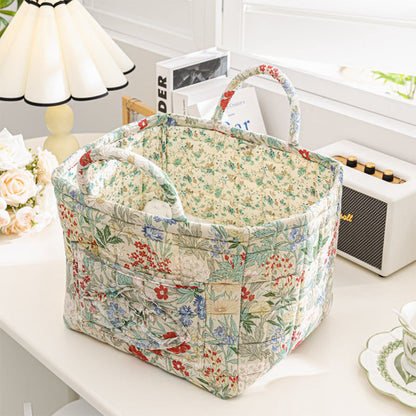 ✨2026 Hot Sale 50%OFF⌛Portable Floral Fabric Storage Basket