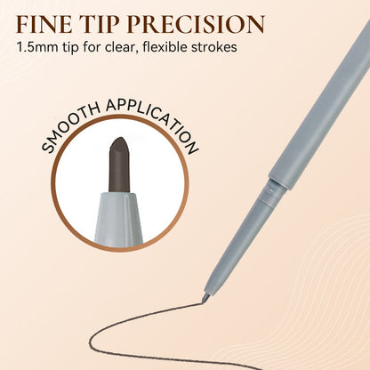 Dual-Ended Eyebrow Pencil with Brush for Women