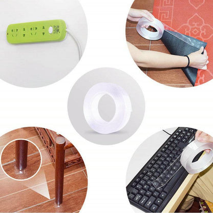 🥳2026 HOT SALE🥳💞50K+ SOLD!⭐🔄 Wash & Reuse Like Magic! Reusable Nano Grip Tape – Your Smart, Money-Saving Helper. 💡🏠