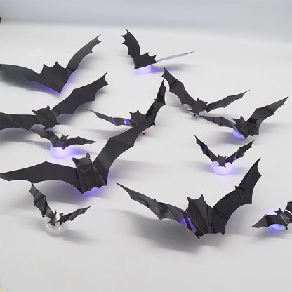 🦇 Halloween Decoration: 3D LED Bat-Shaped Wall Light