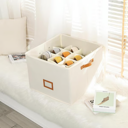 📢📢50% OFF !!!⏰ Fabric Shoe Organizer Storage Box👟– Foldable Design, Large Capacity, Dustproof & Breathable, Space-Saving for Closet & Bedroom 🧺