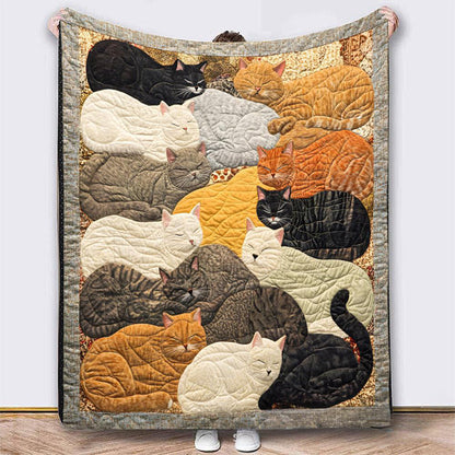 ⏳🔥LIMITED-TIME 50% OFF! ⏰🐱🎄 Vintage Cat Pattern Flannel Blanket – Cozy & Comfortable ✨