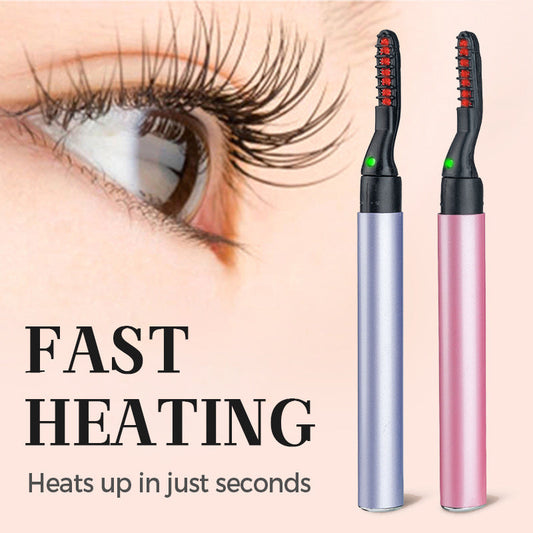 🔥Say Goodbye to Flat Lashes! Portable Electric Heated Eyelash Curler – 30-Second Quick Heat for All-Day Curl✨