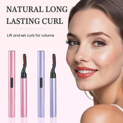 🔥Say Goodbye to Flat Lashes! Portable Electric Heated Eyelash Curler – 30-Second Quick Heat for All-Day Curl✨
