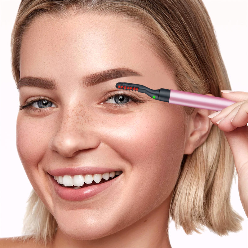 🔥Say Goodbye to Flat Lashes! Portable Electric Heated Eyelash Curler – 30-Second Quick Heat for All-Day Curl✨
