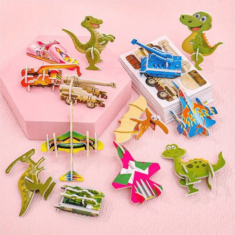 🦖Free Shipping & 50% OFF🧩 EDUCATIONAL 3D PUZZLE - 50-Piece Cartoon Dinosaur Set with Vibrant Colors, Develops Creativity & Spatial Thinking for Ages 4+ 🎨✨