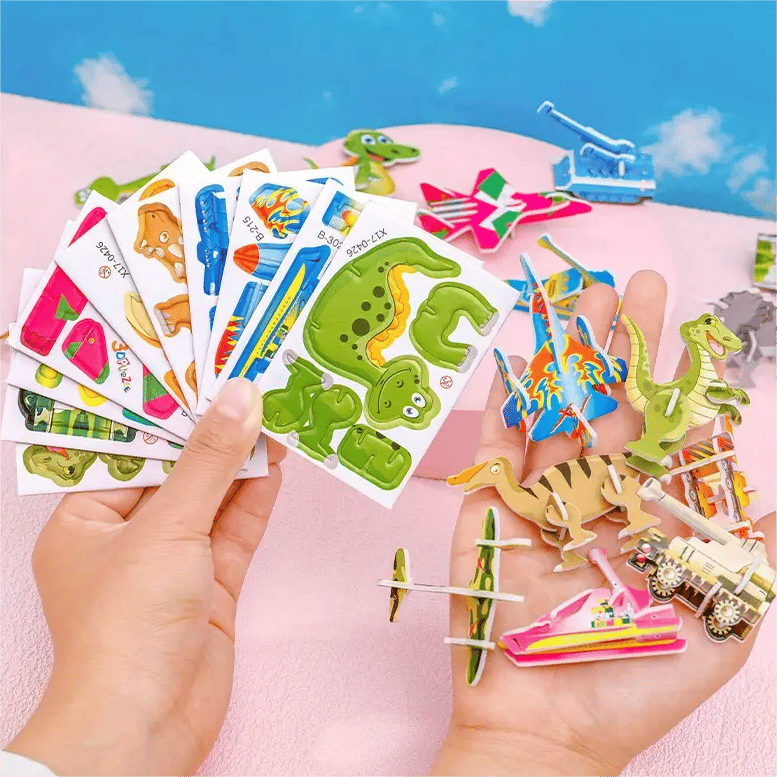 🦖Free Shipping & 50% OFF🧩 EDUCATIONAL 3D PUZZLE - 50-Piece Cartoon Dinosaur Set with Vibrant Colors, Develops Creativity & Spatial Thinking for Ages 4+ 🎨✨