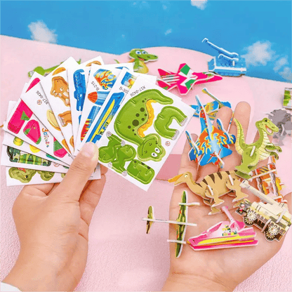 🦖Free Shipping & 50% OFF🧩 EDUCATIONAL 3D PUZZLE - 50-Piece Cartoon Dinosaur Set with Vibrant Colors, Develops Creativity & Spatial Thinking for Ages 4+ 🎨✨