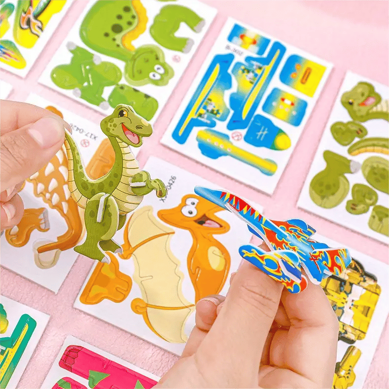 🦖Free Shipping & 50% OFF🧩 EDUCATIONAL 3D PUZZLE - 50-Piece Cartoon Dinosaur Set with Vibrant Colors, Develops Creativity & Spatial Thinking for Ages 4+ 🎨✨