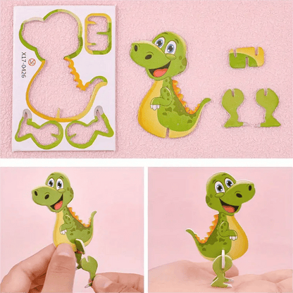 🦖Free Shipping & 50% OFF🧩 EDUCATIONAL 3D PUZZLE - 50-Piece Cartoon Dinosaur Set with Vibrant Colors, Develops Creativity & Spatial Thinking for Ages 4+ 🎨✨