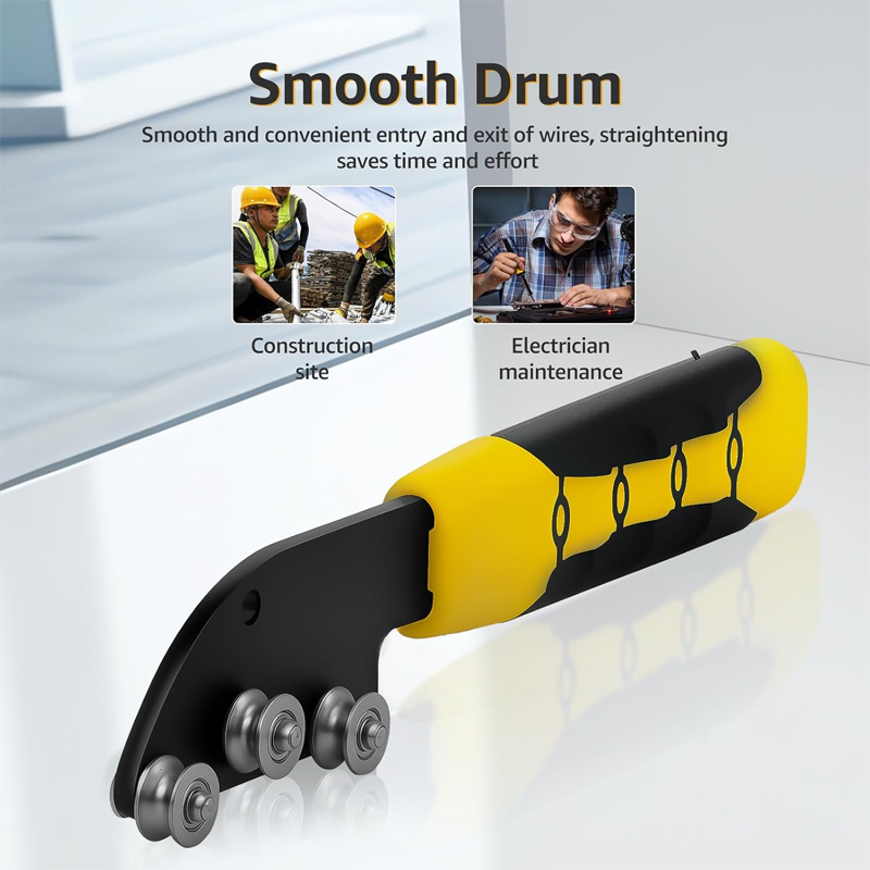 🔥Hot Sale 50% OFF🔥 Handheld Wire Straightener – Smooth-Rolling Rollers, Helps Straighten Cable & Wire, Sturdy Hand Tool 🔧