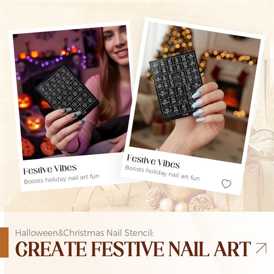Halloween & Christmas Nail Stencil: Create Festive Nail Art