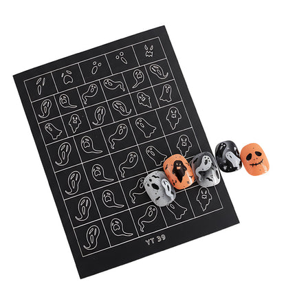 Halloween & Christmas Nail Stencil: Create Festive Nail Art