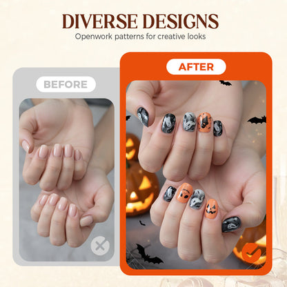 Halloween & Christmas Nail Stencil: Create Festive Nail Art