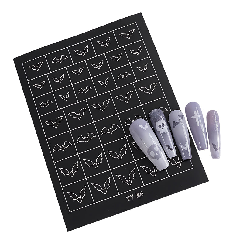 Halloween & Christmas Nail Stencil: Create Festive Nail Art