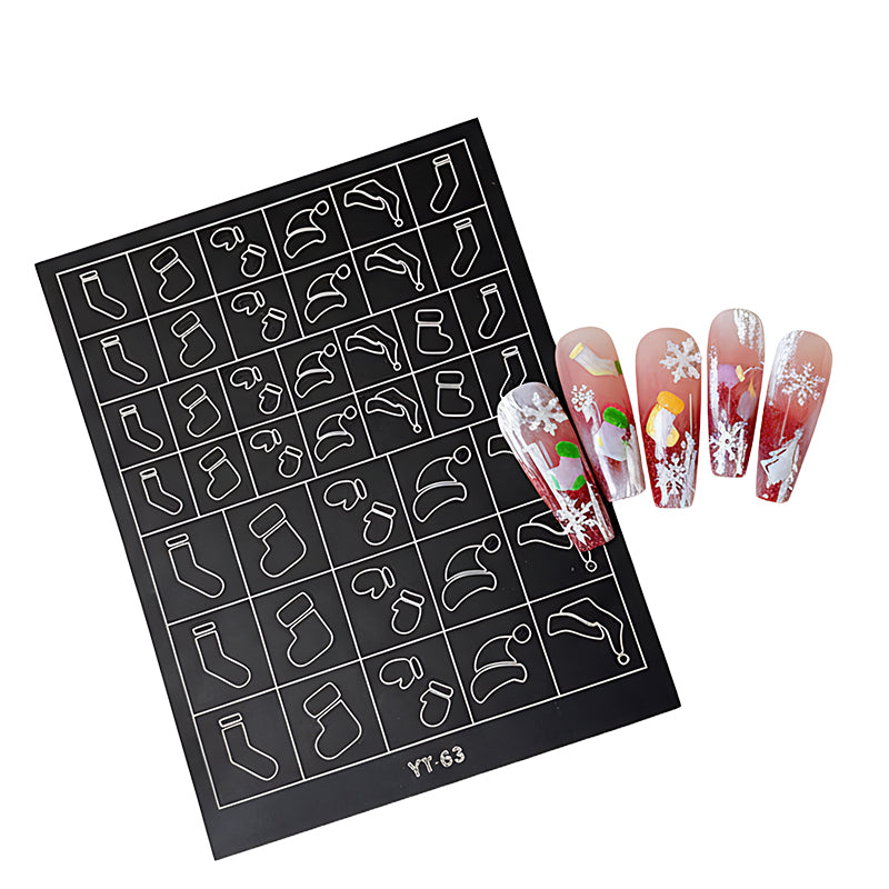Halloween & Christmas Nail Stencil: Create Festive Nail Art