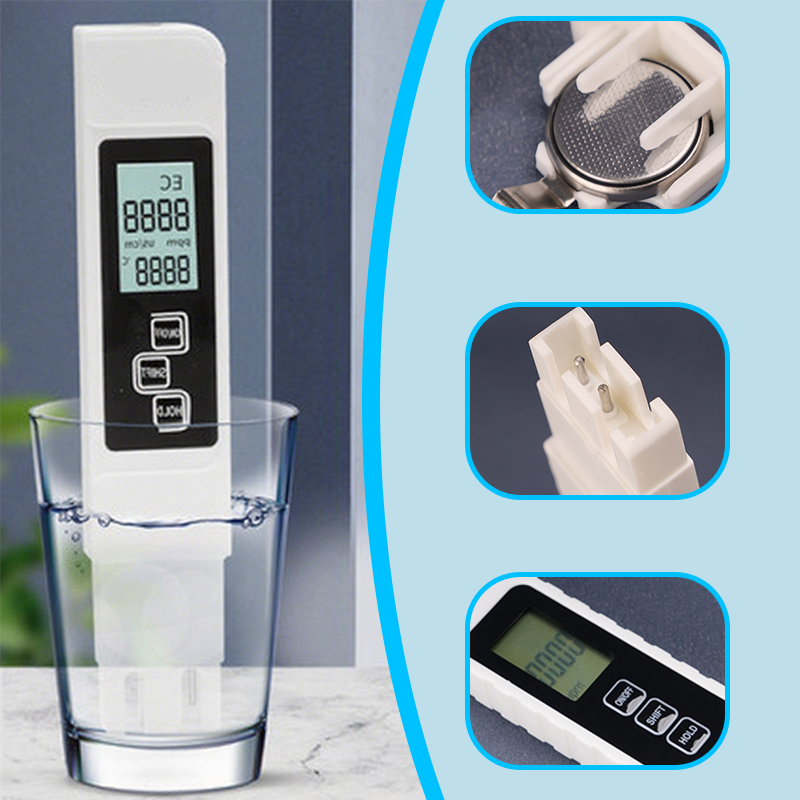 💧 BUY 2 GET 1 ! ✨ 3-in-1 TDS Water Quality Tester - Measures pH, Chlorine, and Hardness with LCD Display for Pools and Aquariums 🌊📱