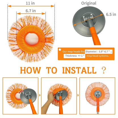 🧹360° Rotatable Adjustable Cleaning Mop