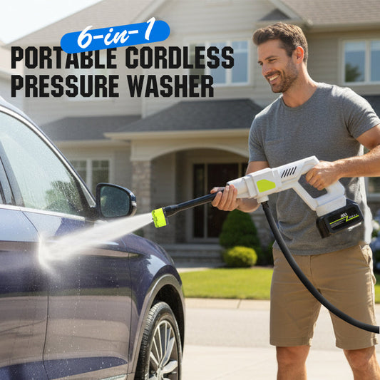 💎 50% OFF! 💎 Portable Cordless Pressure Washer – 30 Bar, 6-in-1 Nozzle & 30-Min Runtime for Any Cleaning Task