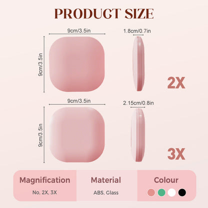 Compact Magnifying Makeup Mirror with Light