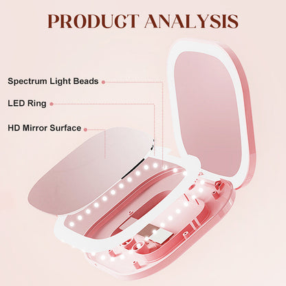 Compact Magnifying Makeup Mirror with Light