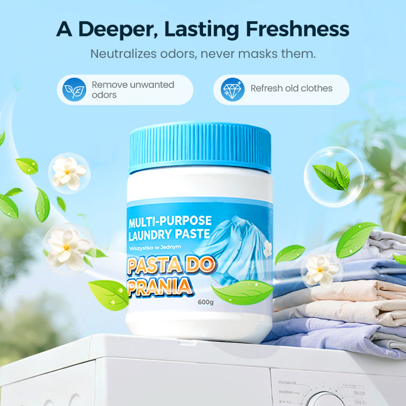 🥳2026 HOT SALE🥳💞50K+ SOLD!💧✨ 50% OFF! Multi-Purpose Laundry Paste – One paste for all fabrics. Removes stains, eliminates odors (not just masks). Clean, fresh & gentle. 🧺🕊️