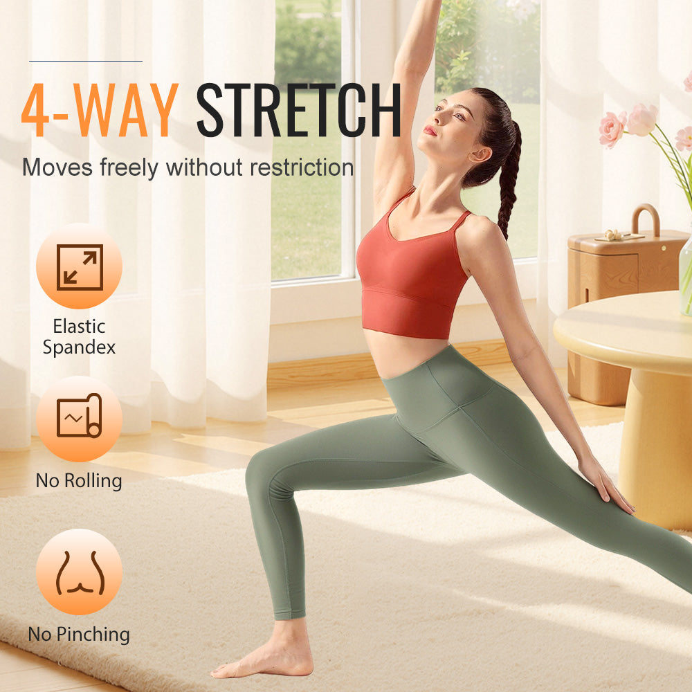 🌸Spring Sale 50% OFF🧘‍♀️💨 Quick-Dry High-Stretch Yoga Leggings 👌🔥 Non-Slip Waistband, 4-Way Stretch, Breathable Fit for Studio to Street. Sweat-Wicking & Ultra-Comfy.