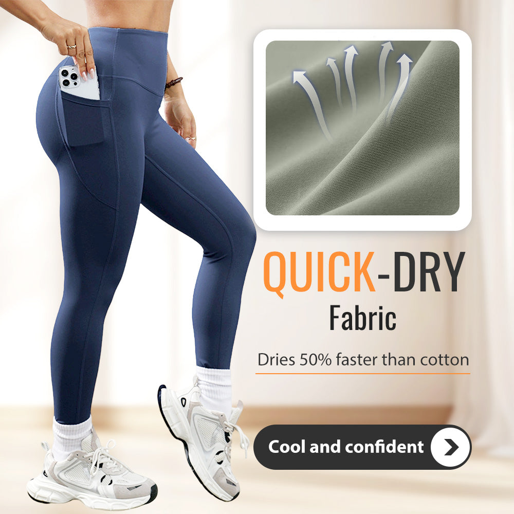 🌸Spring Sale 50% OFF🧘‍♀️💨 Quick-Dry High-Stretch Yoga Leggings 👌🔥 Non-Slip Waistband, 4-Way Stretch, Breathable Fit for Studio to Street. Sweat-Wicking & Ultra-Comfy.