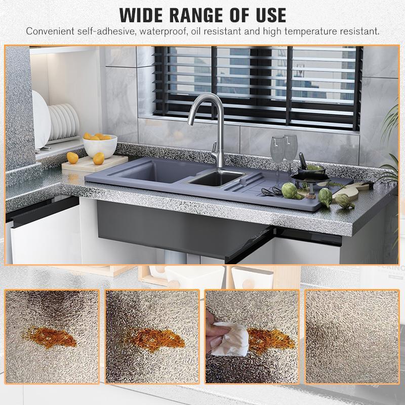 🛡️ 50% OFF! 🍳Self‑Adhesive Kitchen Stickers – Protects cabinets & counters from grease & stains. Cut to fit, removable. A kitchen lifesaver! 🌟✅