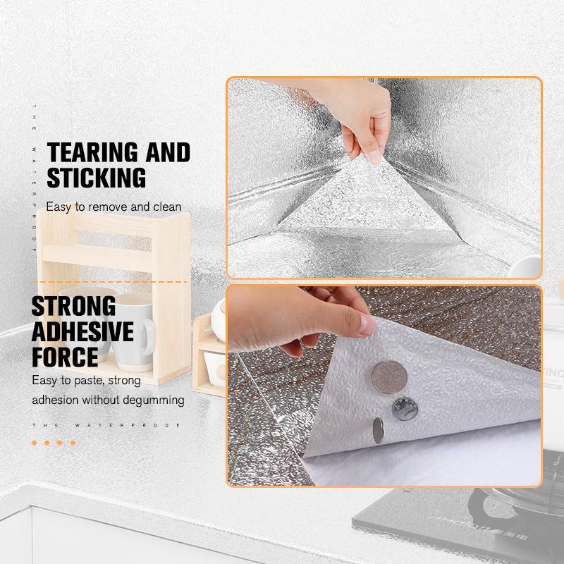 🛡️ 50% OFF! 🍳Self‑Adhesive Kitchen Stickers – Protects cabinets & counters from grease & stains. Cut to fit, removable. A kitchen lifesaver! 🌟✅