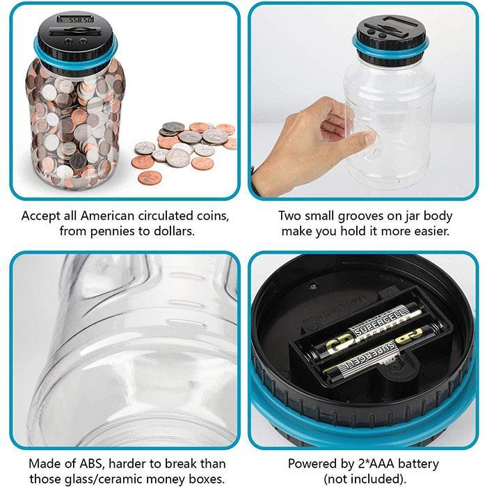 💰 50% OFF NOW! 📦 Digital Money Box with Auto Coin Counting – Tracks savings & sets targets – Smart & fun way to watch your savings grow ✨