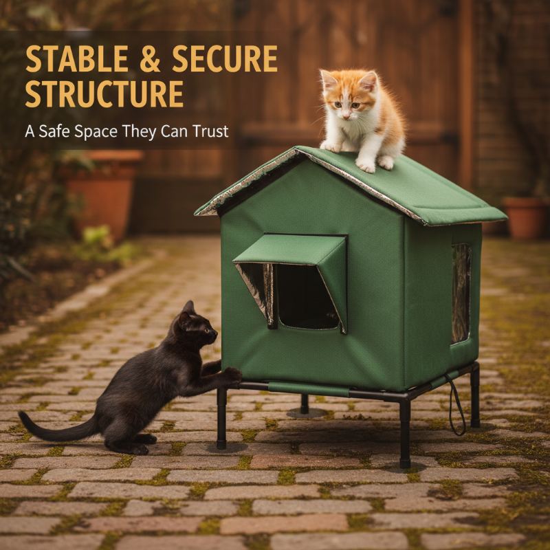 📢📢50% OFF !! ⏰All-Weather Elevated Outdoor Cat House🐱