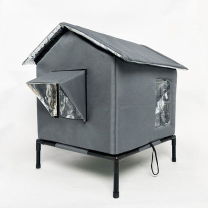 📢📢50% OFF !! ⏰All-Weather Elevated Outdoor Cat House🐱
