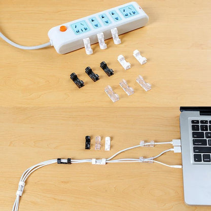 ✨ Self-Adhesive Cable Clips – 20-Piece Cable Organizer Set to Eliminate Cable Tangles at Home and in the Office! ✨