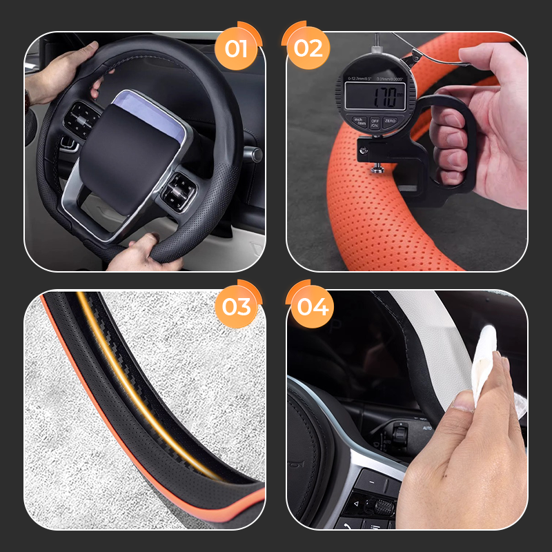 ✨ Upgrade Your Driving Experience—Ultra-Thin Non-Slip Steering Wheel Cover! ✨