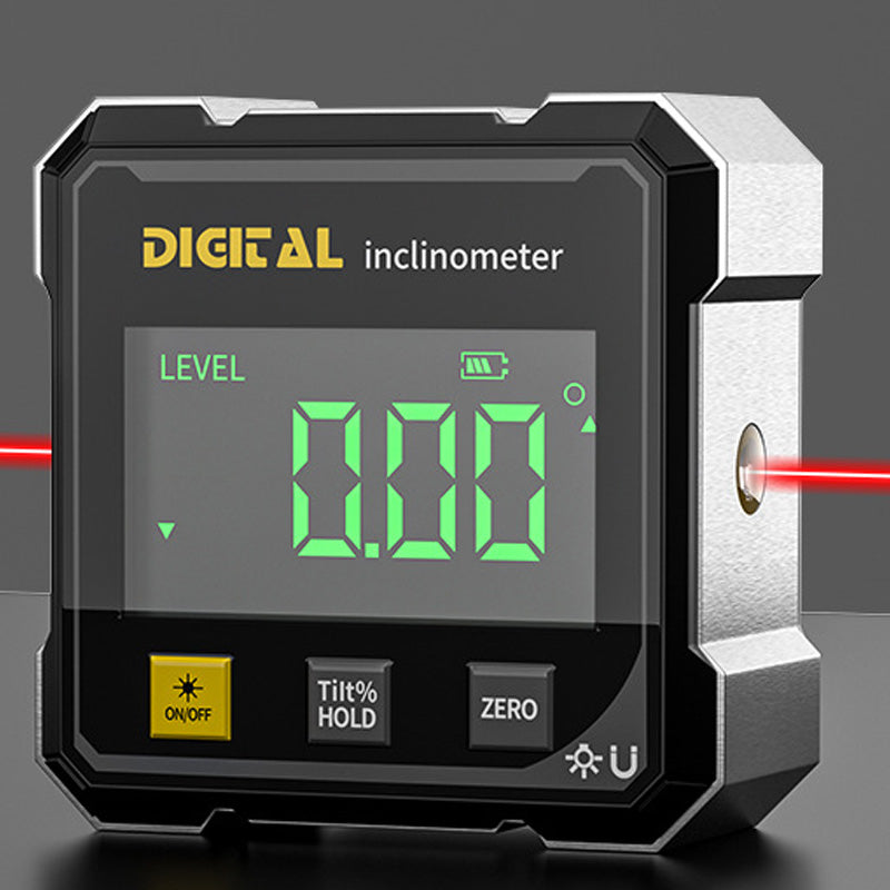 ✨ Four-sided Magnetic Digital Angle Measuring Tool — High-Precision Laser Level! ✨