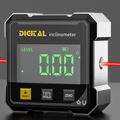 ✨ Four-sided Magnetic Digital Angle Measuring Tool — High-Precision Laser Level! ✨